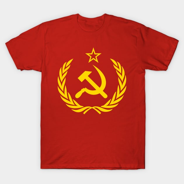 Soviet Union CCCP USSR Emblem Red T-Shirt by TeeShirtsOutletStore